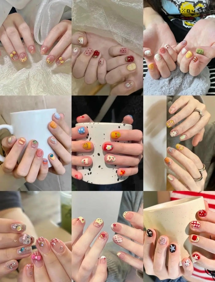 mẫu nail vẽ cute cực