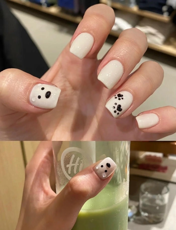 mẫu nail vẽ cute đơn giản