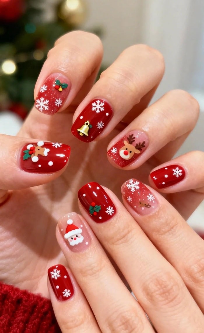 mẫu nail vẽ cute ngọt ngào