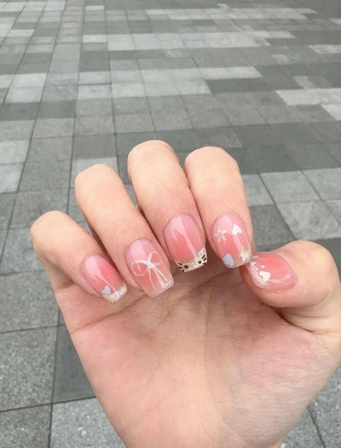 mẫu nail vẽ cute nhẹ nhàng