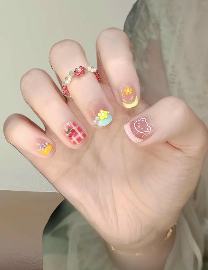 mẫu nail vẽ cute xinh đẹp
