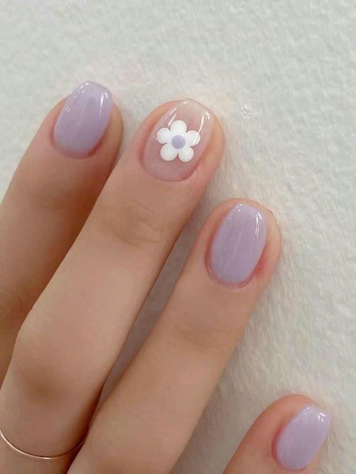 mẫu vẽ hoa cúc nail siêu đẹp