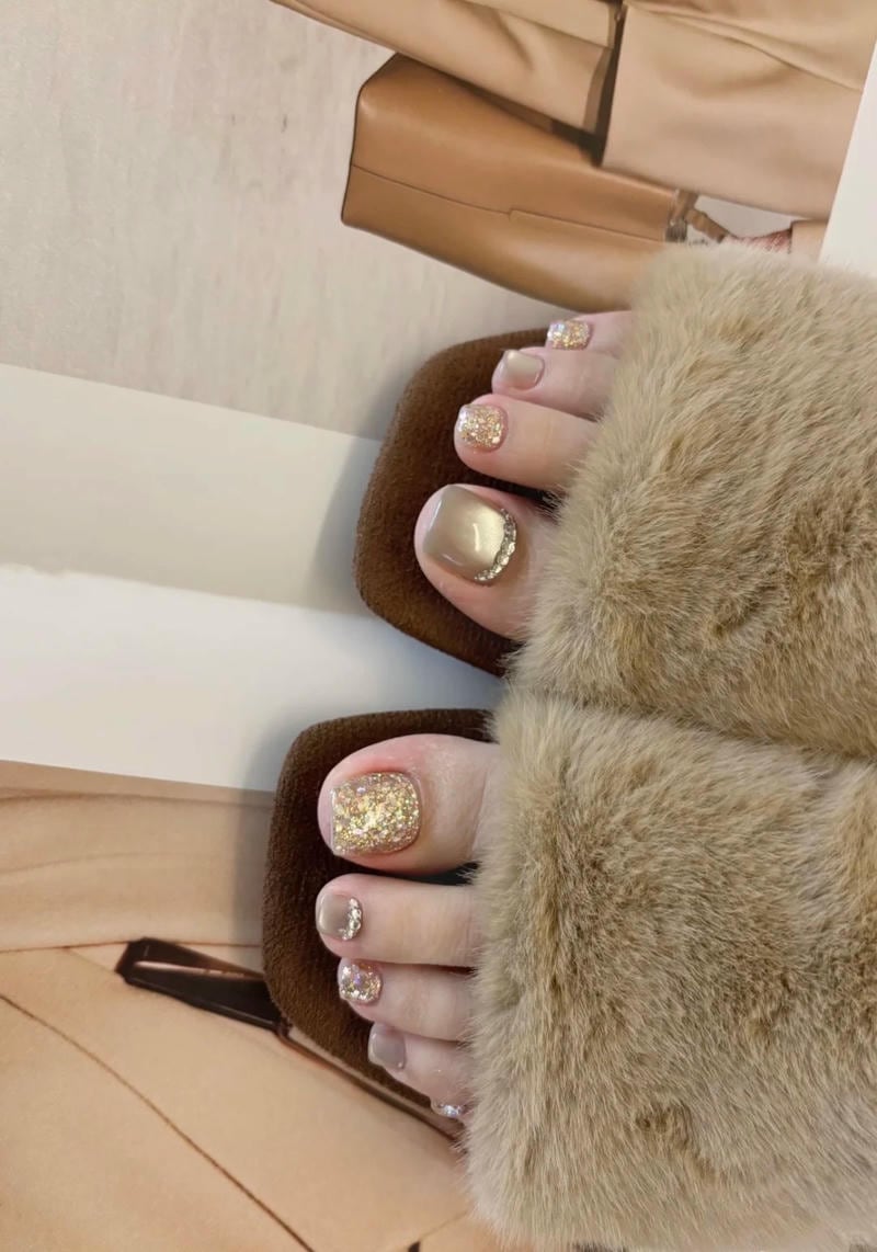 nail chân dễ thương