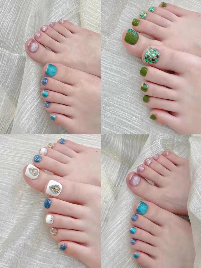 nail chân đi biển dáng móng xinh