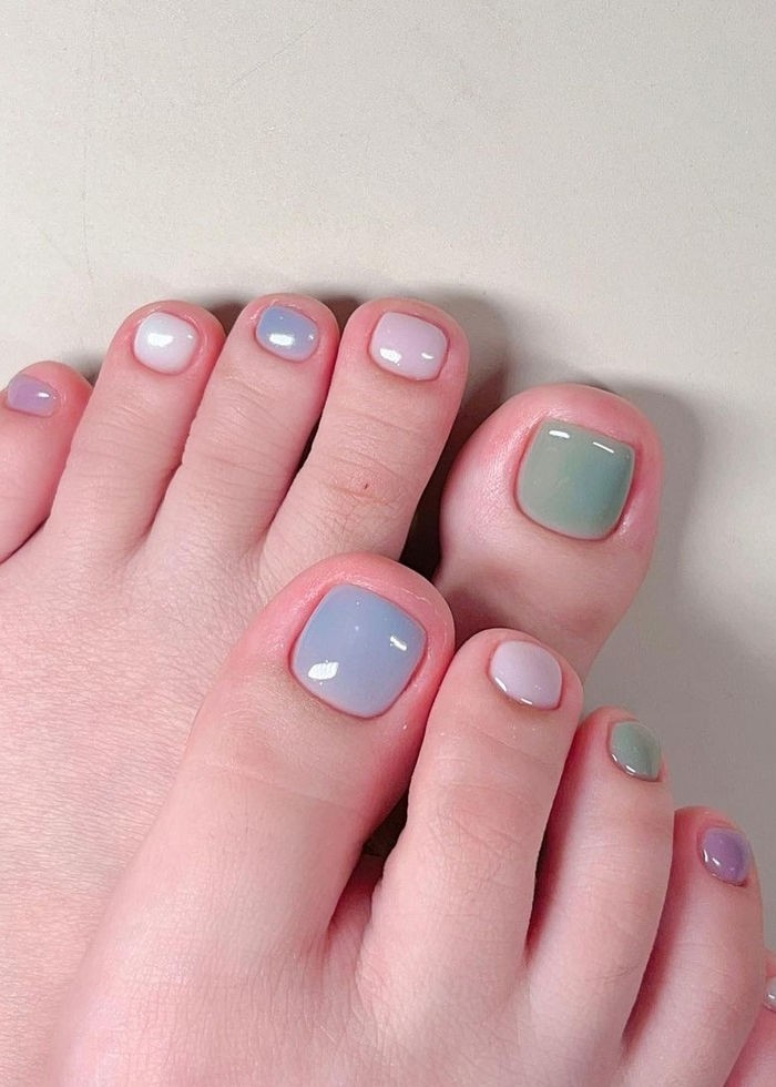 nail chân đơn giản cực đẹp