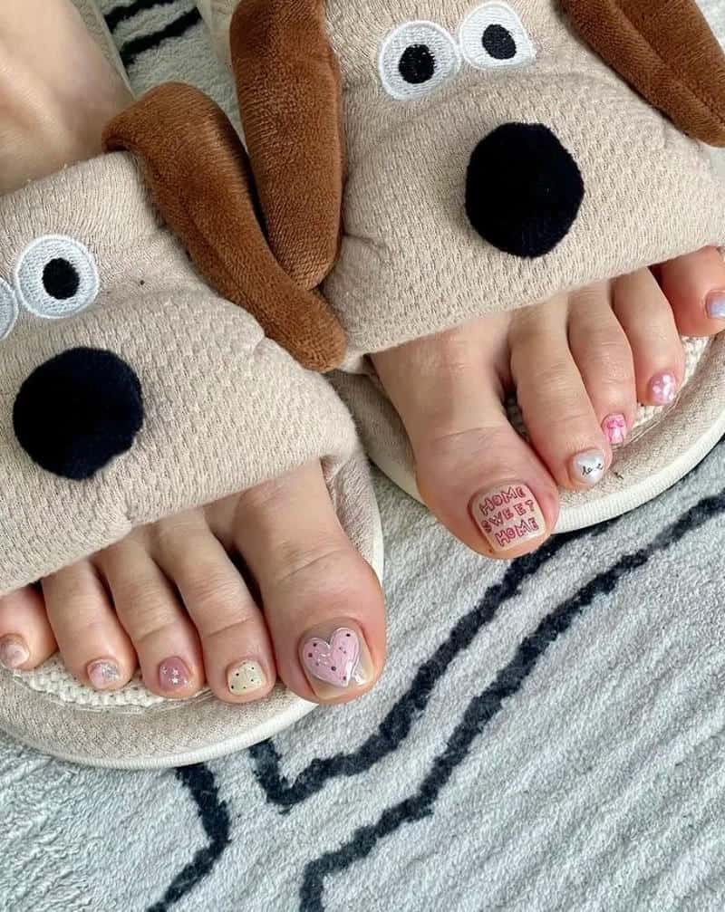 nail chân hàn quốc dễ thương