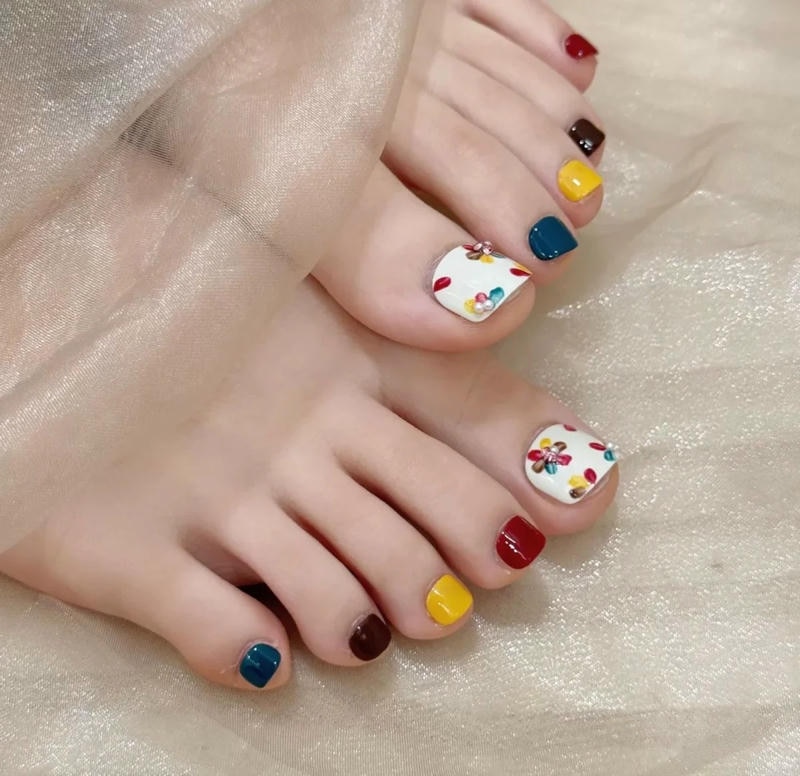 nail chân hàn quốc đẹp mắt