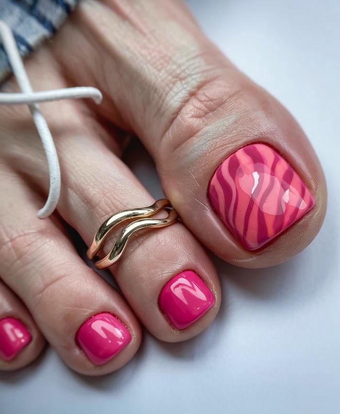 nail chân hồng đẹp