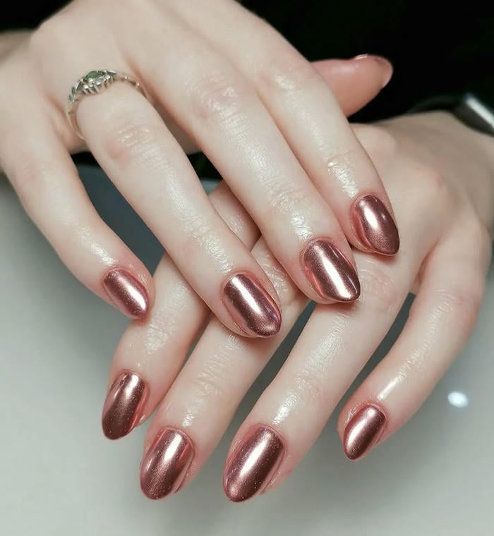 nail chân màu bạc