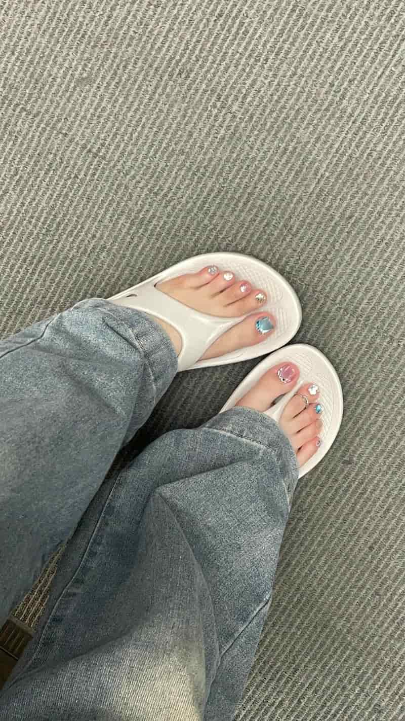 nail chân ngắn cực dễ thương