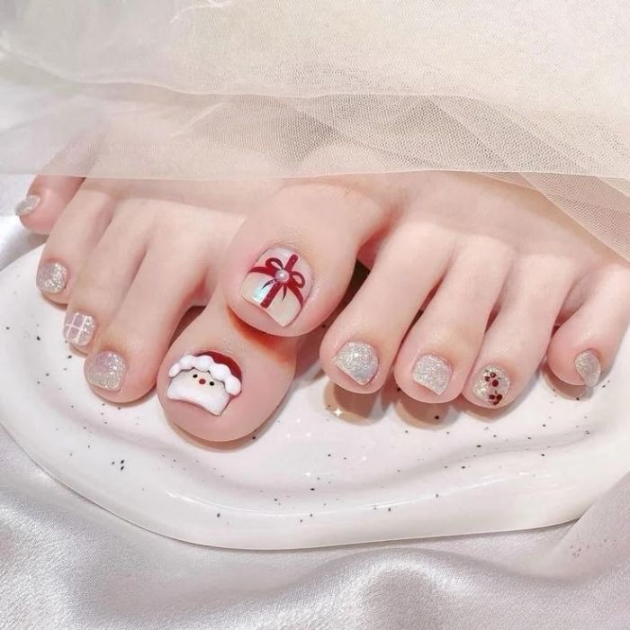 nail chân noel