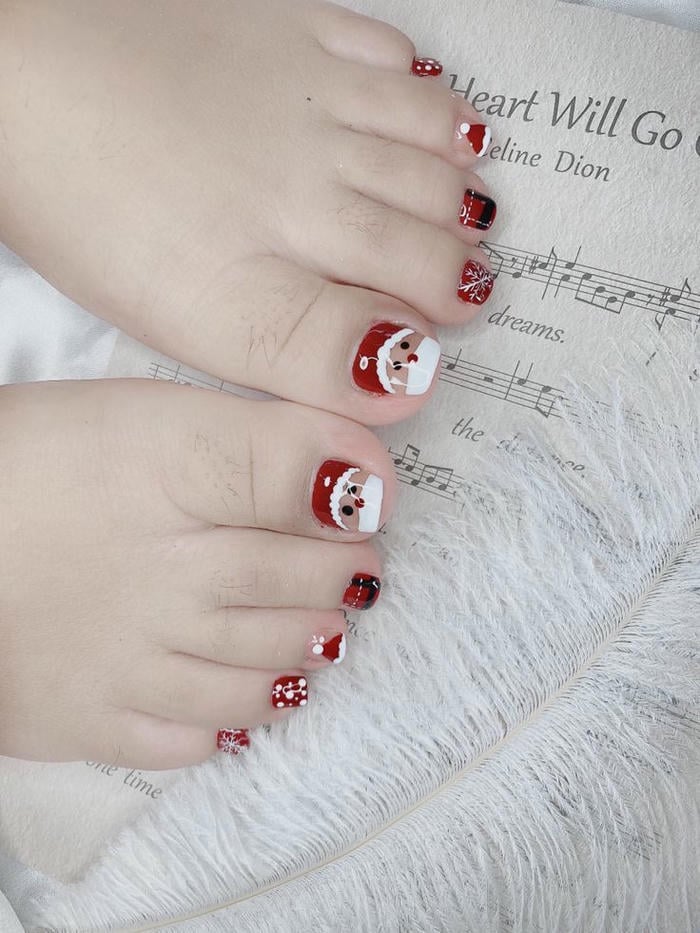 nail chân noel đẹp nhất
