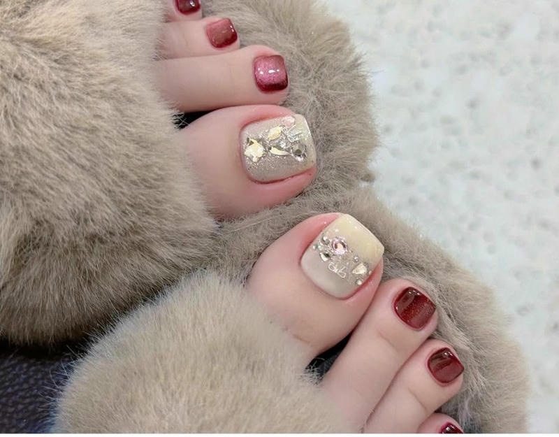 nail chân sang chảnh cực lung linh