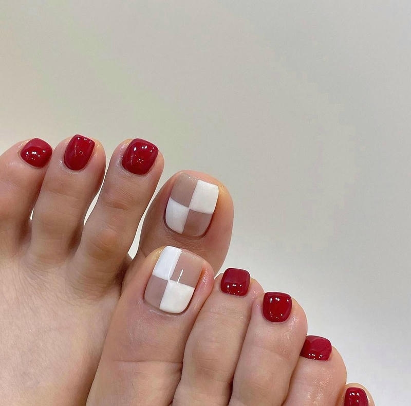 nail chân tết cực bắt mắt