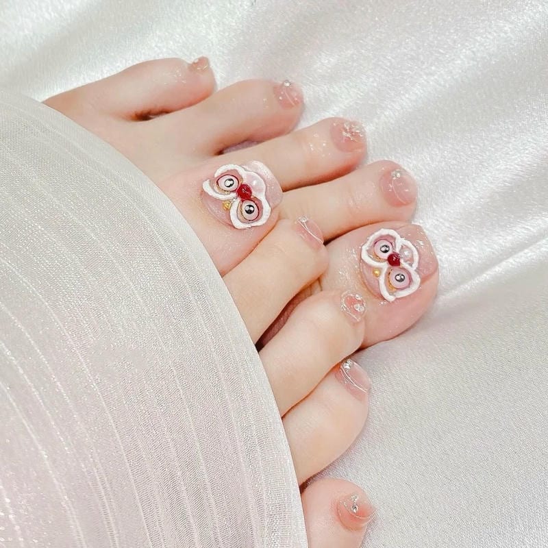 nail chân tết cực lung linh