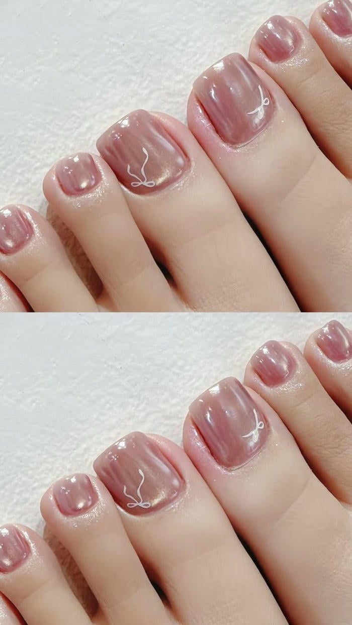 nail chân tráng gương ngọc trai