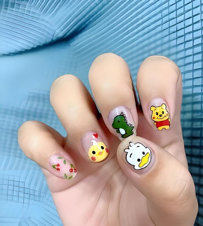 nail hình con vật sociu