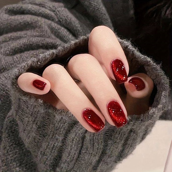 nail mắt mèo đỏ