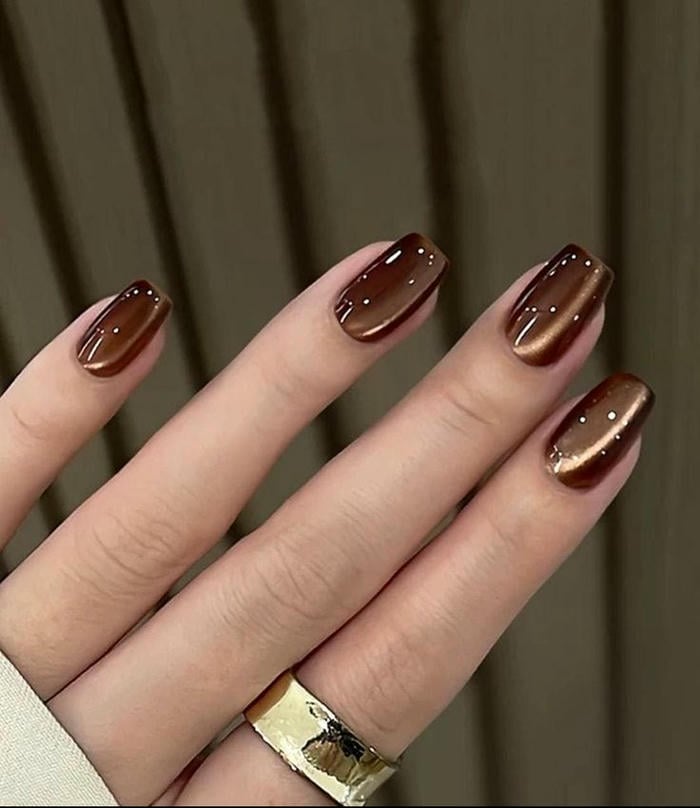 nail mắt mèo kim cương đỏ
