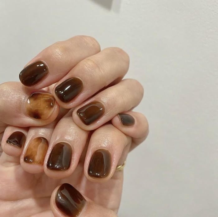 nail mắt mèo nâu