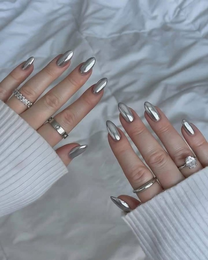 nail màu bạc