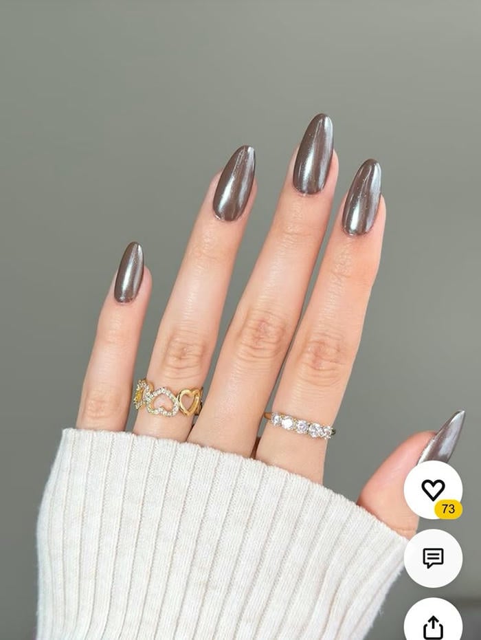 nail màu bạc đẹp nhất