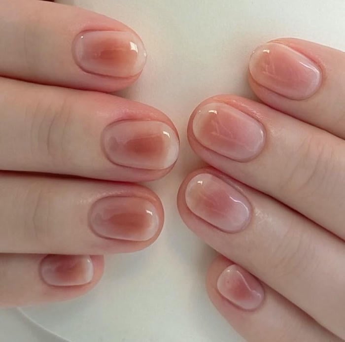 nail màu hồng pastel