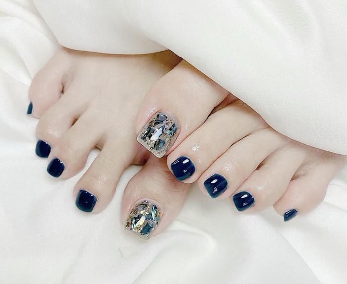 nail màu hồng thạch
