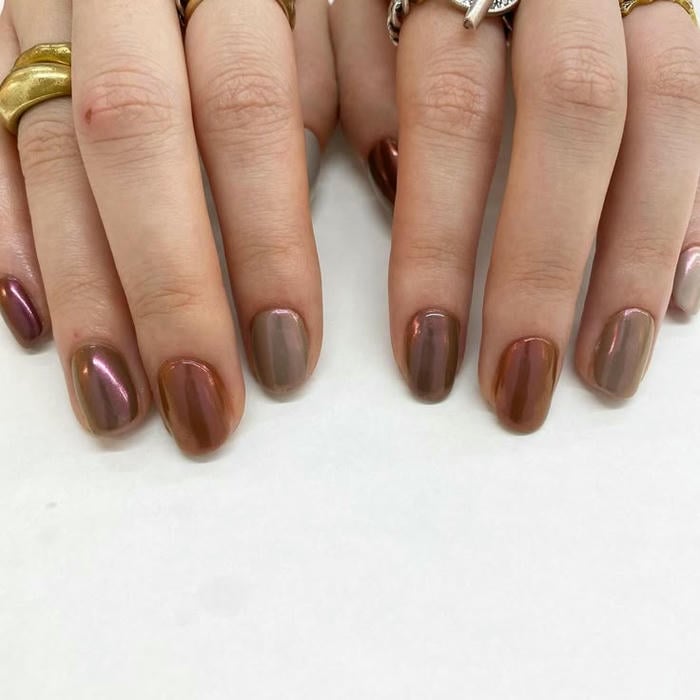 nail màu nâu thạch