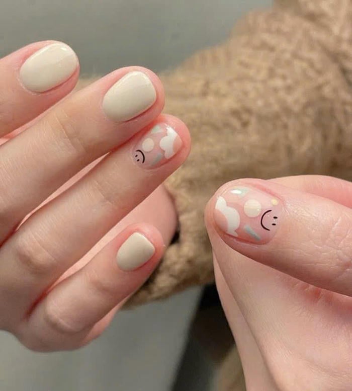 nail màu trắng