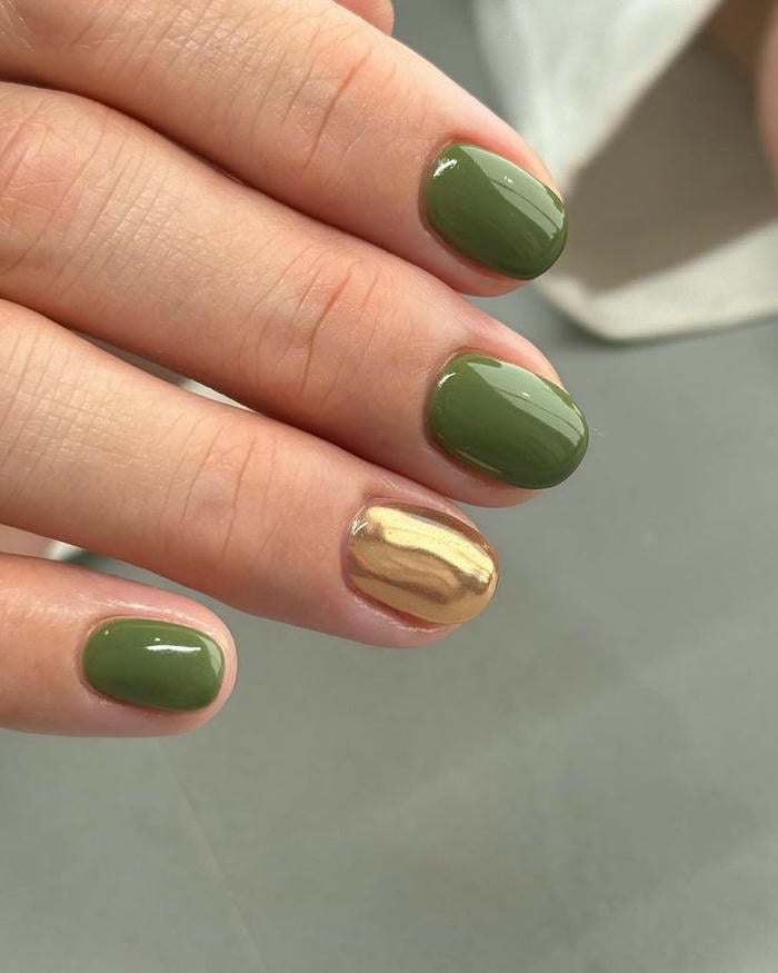 nail màu xanh lá nhạt