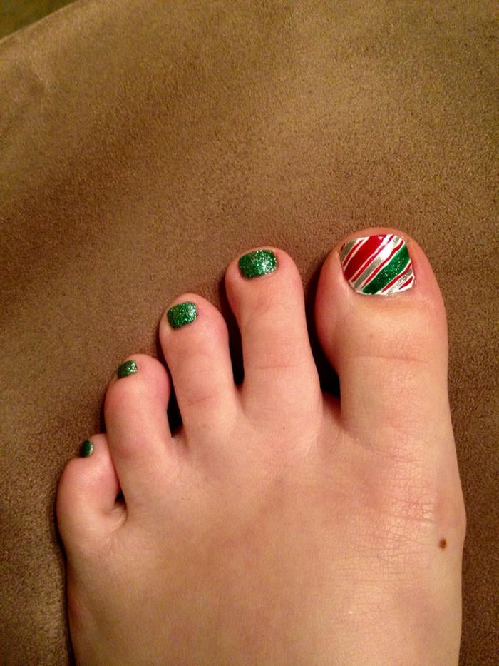 nail móng chân noel