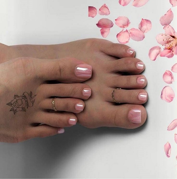 nail móng chân tráng gương cực đẹp