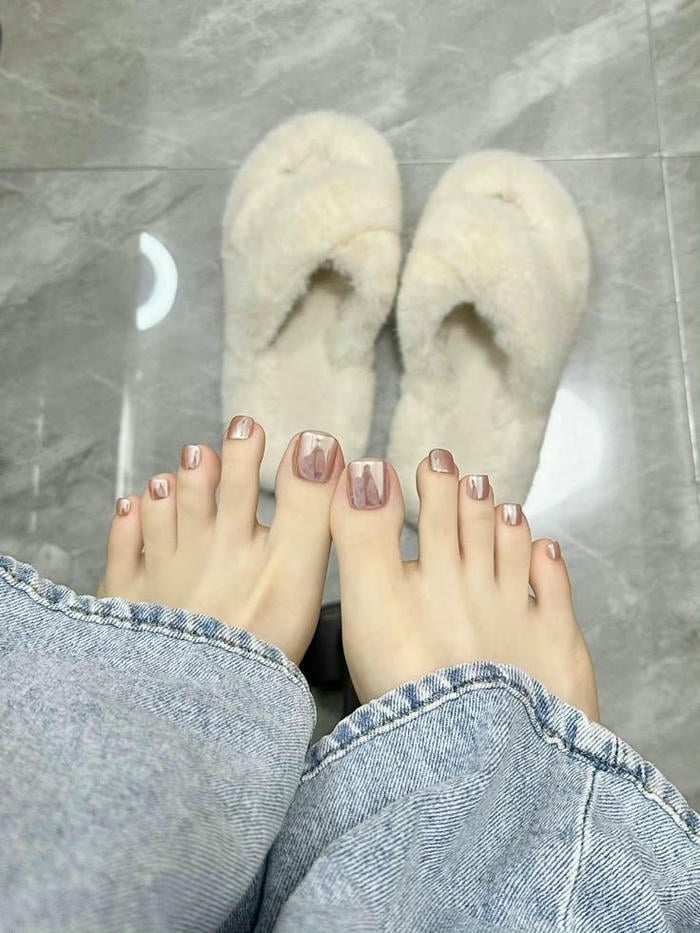 nail móng chân tráng gương siêu xinh