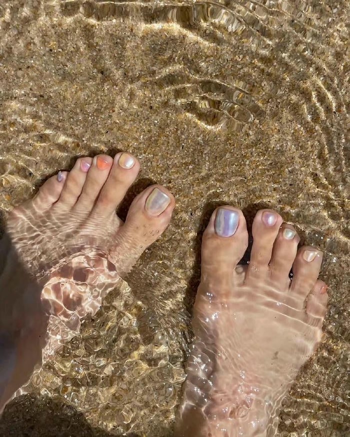 nail móng chân tráng gương xinh nhất