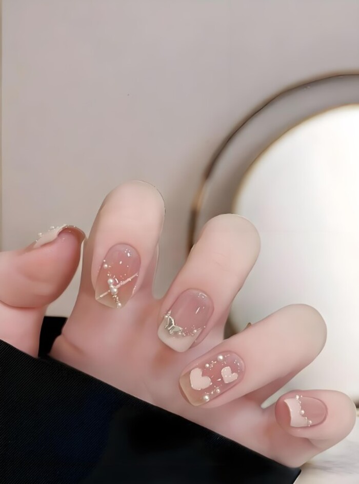nail móng ngắn tone da