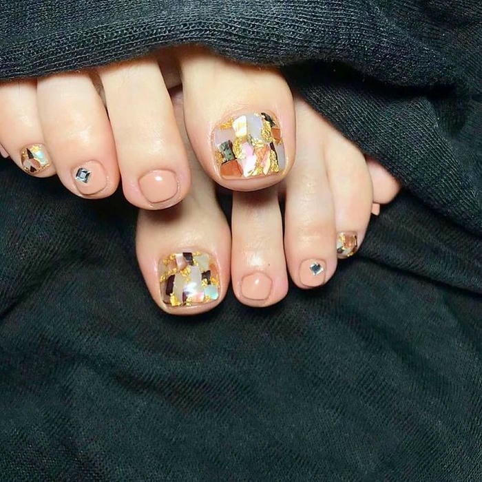 nail thạch hồng đẹp cute