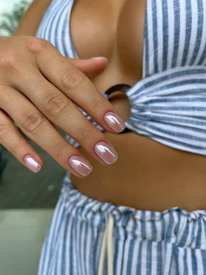 nail trắng gương