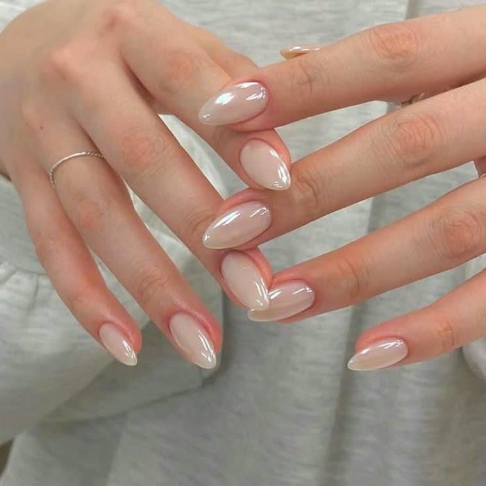 nail trắng gương đẹp