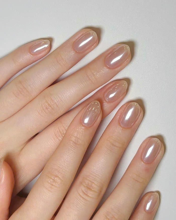 nail trắng gương đẹp nhất