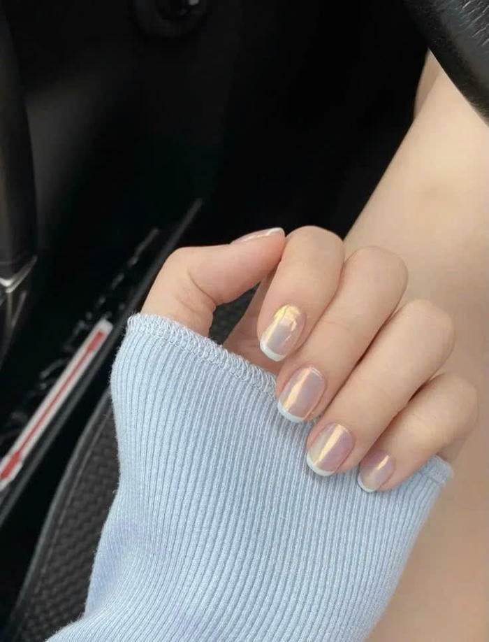 nail trắng gương xinh