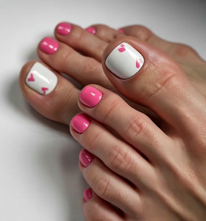 nail trắng hồng