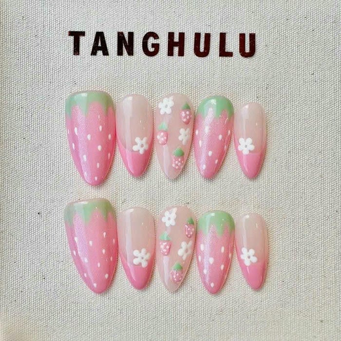 vẽ hoa nail xinh