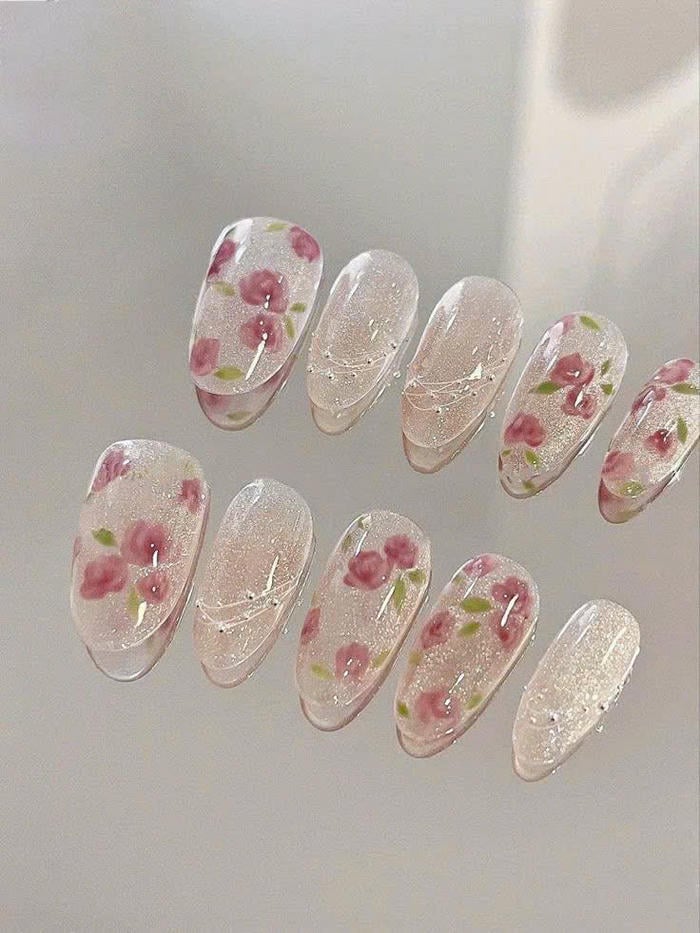 vẽ hoa nail