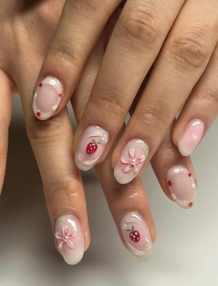 vẽ nail hoa đẹp