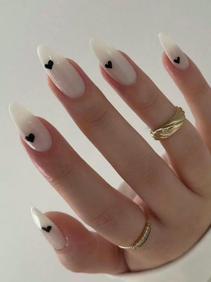 vẽ nail trắng siêu đẹp