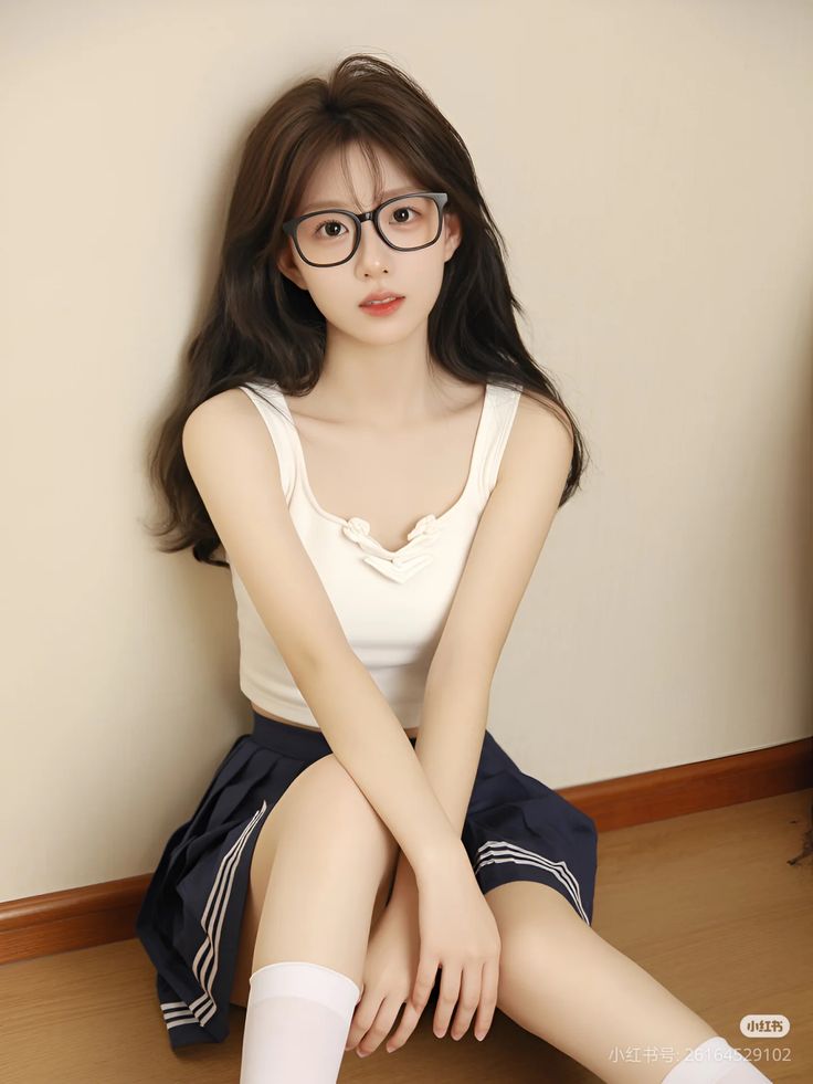 Ảnh gái xinh đeo kính