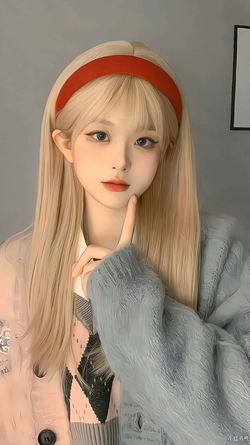 ảnh gái xinh tóc dài.