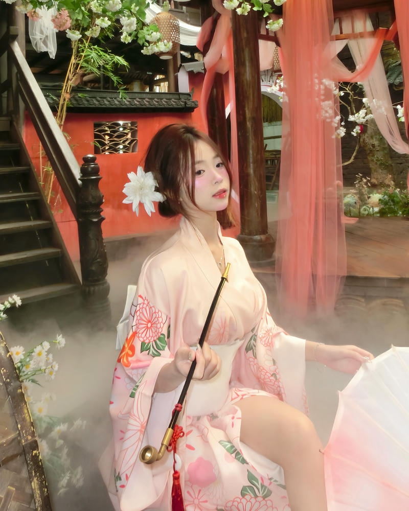 ảnh hotgirl tiktok mặc đồ nhật