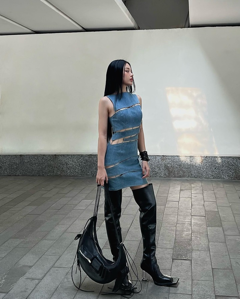 ảnh linh ngọc đàm váy bò